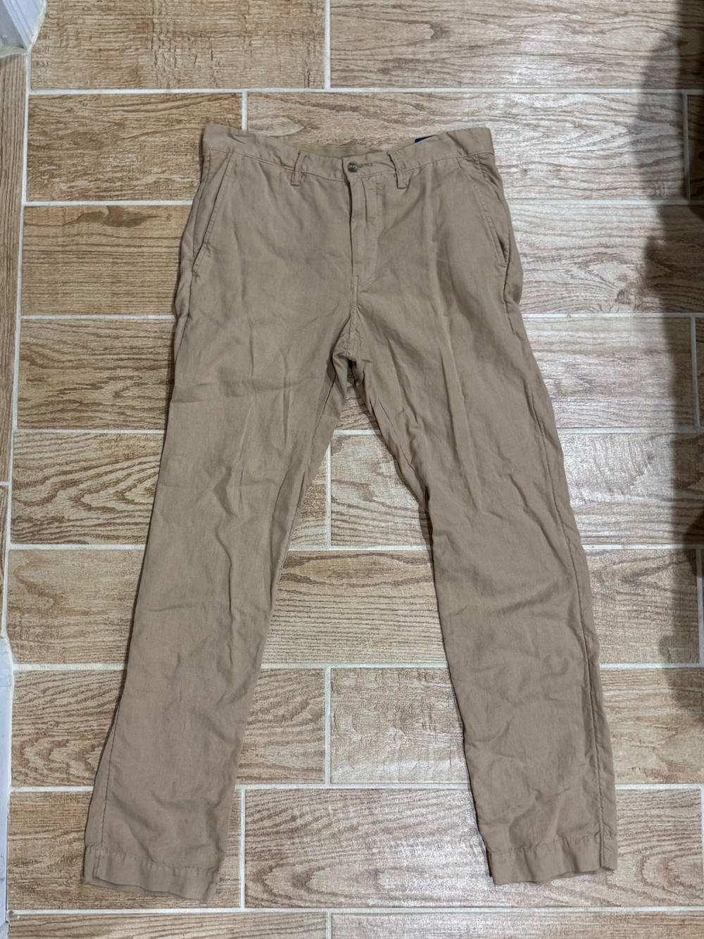 Polo Ralph Lauren straight fit khaki linen pants